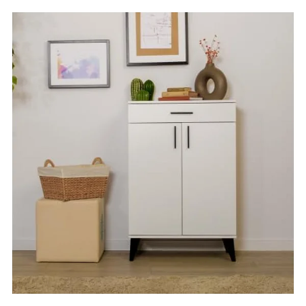 Adore Mobilya Retro Çok Amaçlı Dolap-Beyaz 69x103x34 cm - Görsel 5