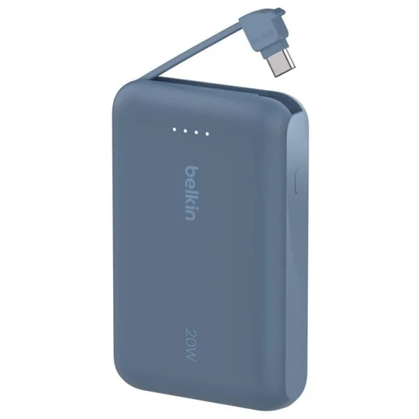 Belkin Boostcharge Power Bank, Entegre Kablolu Taşınabilir Şarj Cihazı 10k Pd 20w - USB-C Güç Dağıtımı, iPhone Power Bank iPhone 16 Serisi, iPad Pro, Galaxy S24 Ve Daha Fazlası İçin Hızlı Şarj - Görsel 4