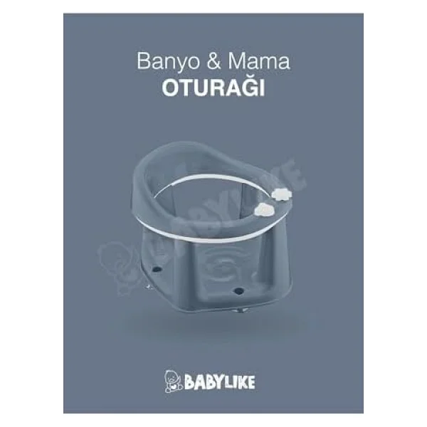 Babylike Vakumlu Mavi Bebek Banyo Oturağı - Görsel 7