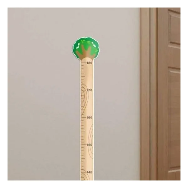 Sevimli Figürlü Çocuk Odası Boy Ölçer Sticker 180 Cm - Görsel 4