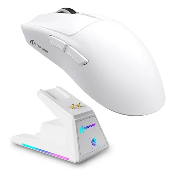 Attack Shark X1 Beyaz Şarj İstasyonlu Kablosuz Oyuncu Mouse - Görsel 10