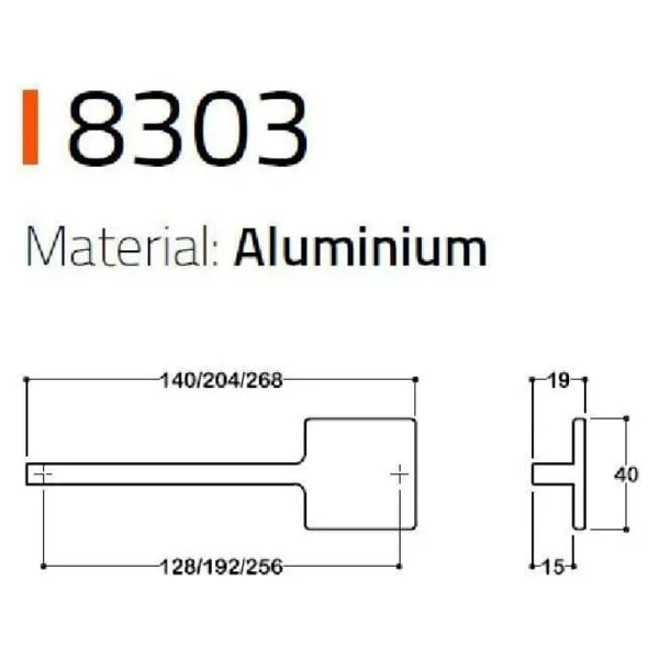 System 8303 Modern Kulp Antik Renk 256 mm - Görsel 2