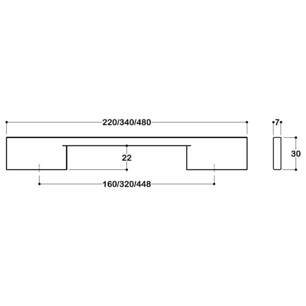 System 8570 Modern Kulp Mat Altın Renk 160 mm - Görsel 2