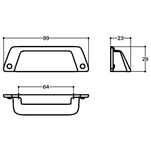 System 4529 Antik Rengi Tas Kulp 64 mm - Görsel 2