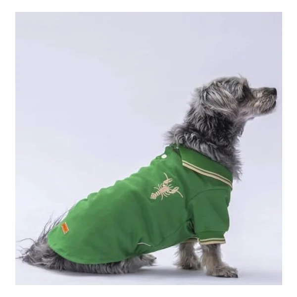 Pawstar Yeşil Marine Polo Yaka Kedi Köpek Tişörtü- Kedi Köpek Kıyafeti - Görsel 4