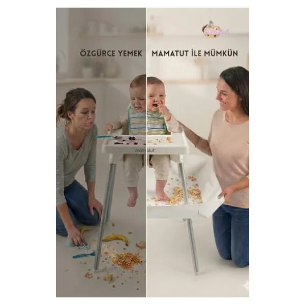 Stokke Clikk Mama Sandalyesi Uyumlu MamaTut Uzun Ömürlü, Su Geçirmez Sandalye Dahil Değildir - Beyaz - Görsel 8