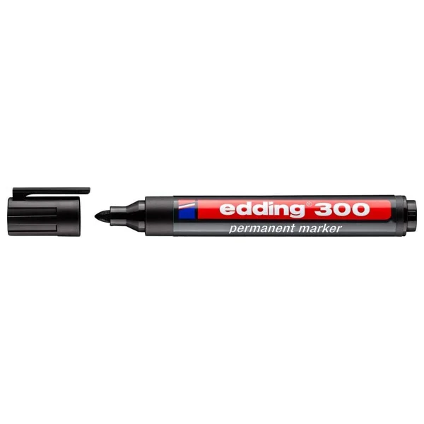 Edding 300 Siyah Permanent Marker Kalem - Görsel 2