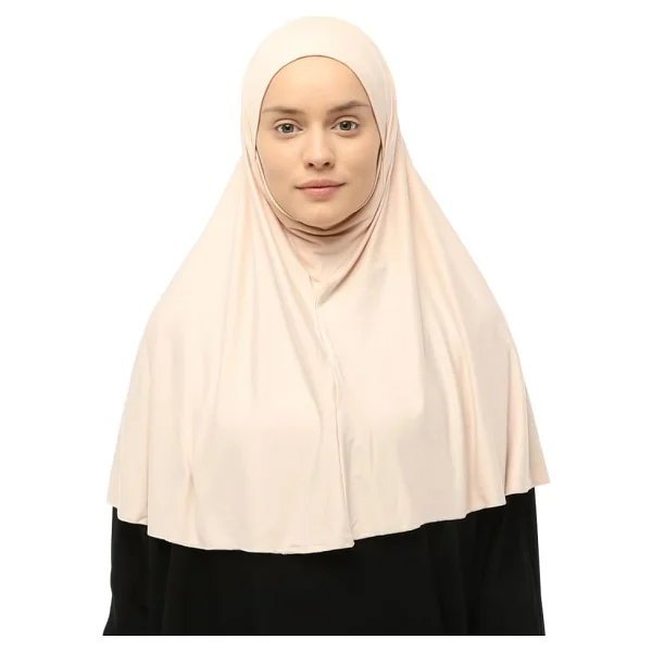 Altobeh Hazır Türban Peçeli Pratik Eşarp Tesettür Nikaplı Hijab - Namaz Örtüsü Sufle (XL), Lacivert - Görsel 9