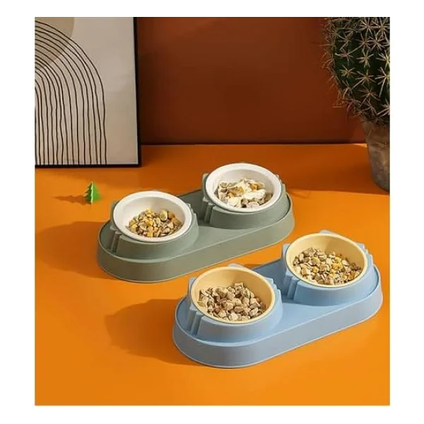 Mikopet Çift Bölmeli Mama ve Su Kabı - Görsel 7