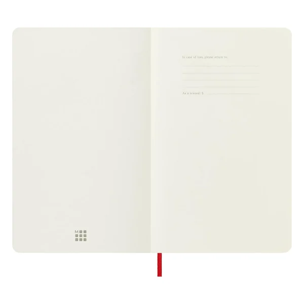 Moleskine Classic Squared Paper Notebook, Soft Cover and Elastic Closure Journal, Color Scarlet Red, Size Large 13 x 21 A5, 192 sayfa - Görsel 3