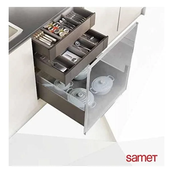 Samet Smart Flow Çekmece Rayı Bordürsüz 500mm - Görsel 2