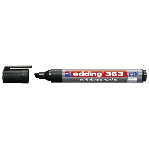 Edding 363 Kesik Uçlu Yazı Tahtası Kalemi Kırmızı - Görsel 5