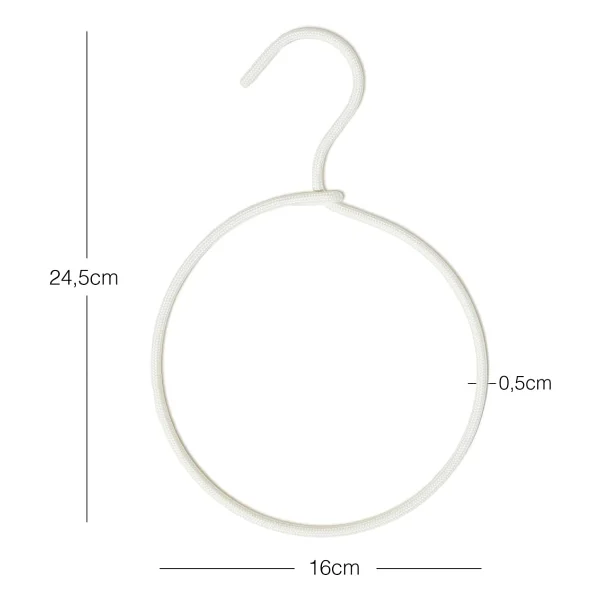 Ocean Home Textile 8'li Yuvarlak Ekru Renk Kumaş Kaplı Metal Aksesuar Askısı 24.5 X 16 X 0.5 Cm - Görsel 6