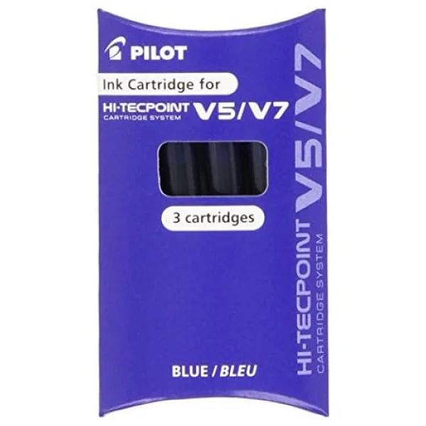 Pılot V7 Kartuşlu Yedek 3Lü Mavi - Görsel 3