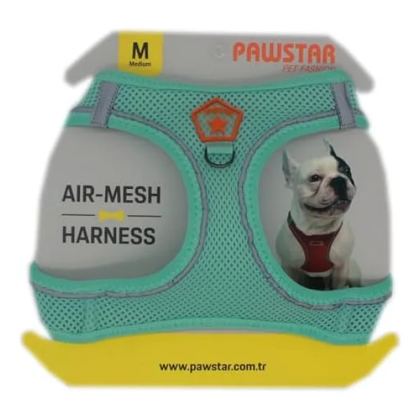 Pawstar Mint Air-Mesh Göğüs Tasması Kedi Köpek Göğüs Tasması Mint S - Görsel 3