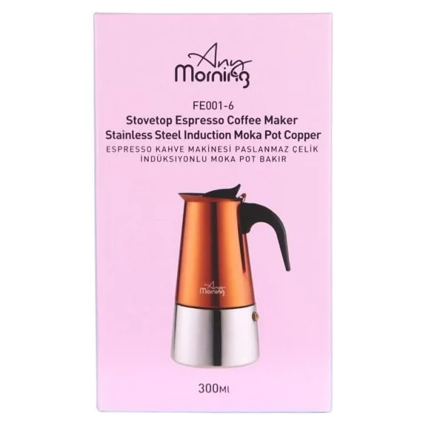 Any Morning Fe001-6 İndüksiyonlu 300 Ml Moka Pot - Görsel 6