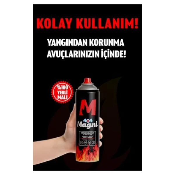 404 Magni 500 Ml 2 Adet Yangın Söndürücü Sprey - Görsel 8