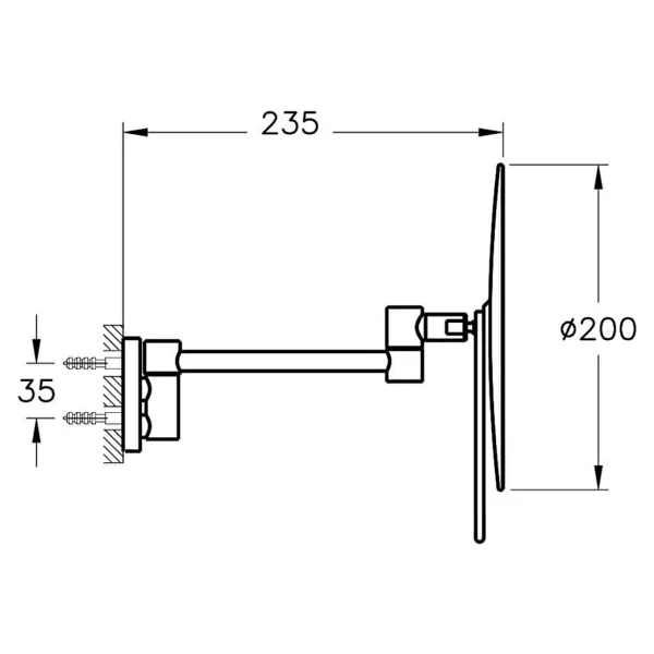 Vitra Origin A4489536 Makyaj / Traş Aynası Gezer Kollu,Mat Siyah - Görsel 2
