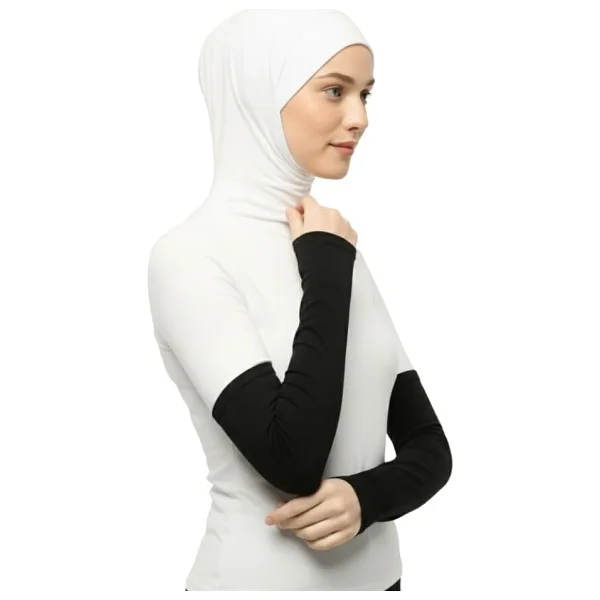Altobeh Pratik Tesettür Kolluk Penye Namaz Kolluğu Düz, Siyah - Görsel 3