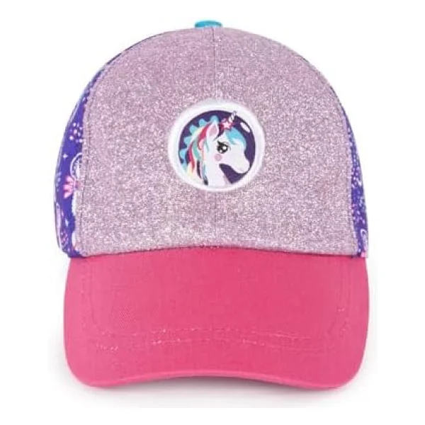 Milk&Moo Ayris 7-10 Yaş Kız Çocuk Şapkası - Unicorn Temalı, Simli Pembe Ve Mor Renkli, Ayarlanabilir Ve Nefes Alabilir Tasarım - Görsel 7