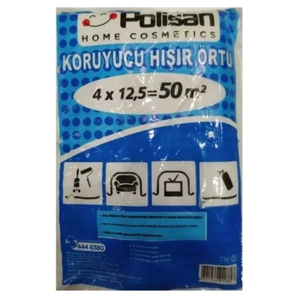 POLİSAN Eşya Koruma Örtüsü Hışır Örtü Boya Badana Örtüsü (32 M2) - Görsel 6