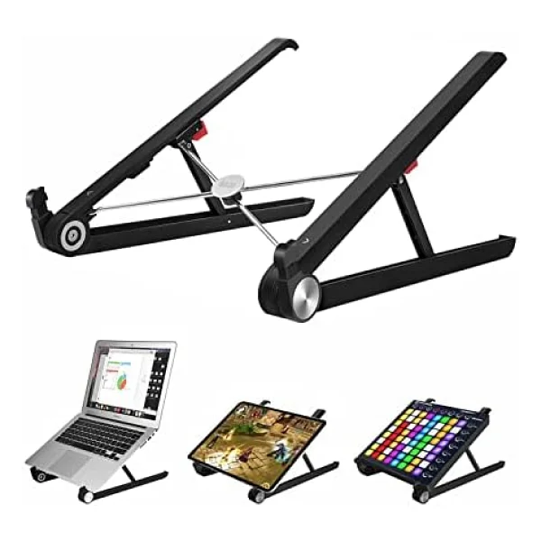 Bix Saıjı X1 Laptop Sehpası, Katlanabilir, Tablet Sehpası, Alüminyum Alaşım, Online Sınıf Çalışması, Duruşu İyileştirme, Isı Dağılımı MacBook, iPad Ve 10-15,6 İnç Olan Tüm Cihazlar İle Uyumlu. Siyah - Görsel 9