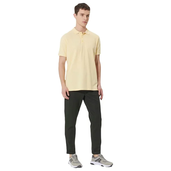 Altınyıldız Classıcs Slim Fit Dar Kesim Polo Yaka%100 Pamuk Kısa Kollu Tişört, Renk Sarı, Beden XL - Görsel 2