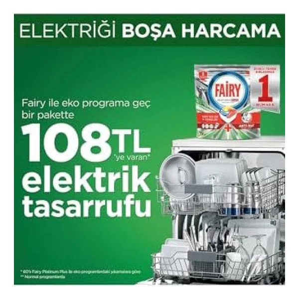 Fairy Platinum Plus Bulaşık Makinesi Tableti 60'lı - Görsel 10