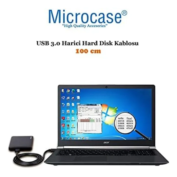 Microcase AL2826 USB 3.0 Harddisk Kablosu - Görsel 2