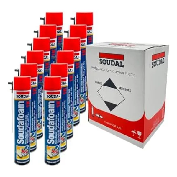 Soudal Soudafoam 1K Poliüretan Montaj Köpük 600 gr. - 12'li Paket - Görsel 6