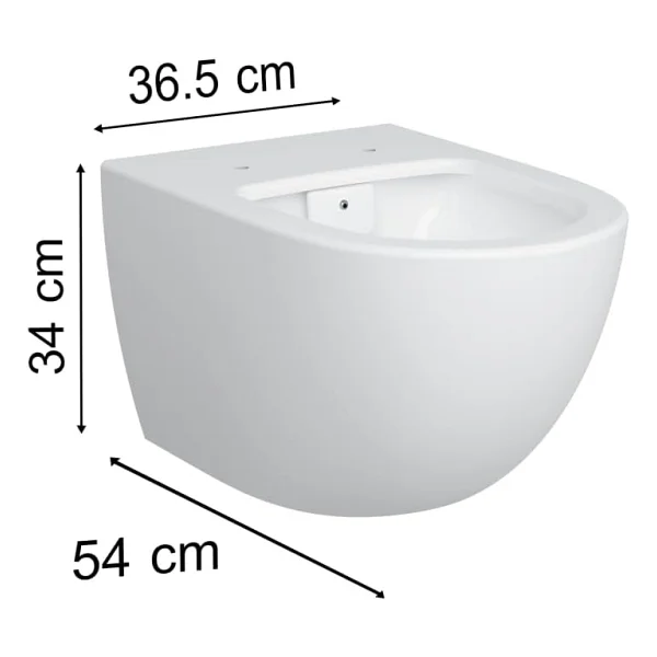 Vitra 7748b003-0559 Sento Rim-Ex 54 Cm Asma Klozet - Beyaz - Görsel 6