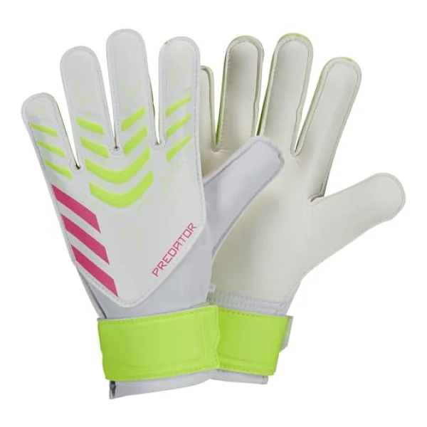 adidas Pred Gl Trn J gençler, erkek ve kız çocukları için futbol kaleci eldiveni, beden 4,5, beyaz - Görsel 6