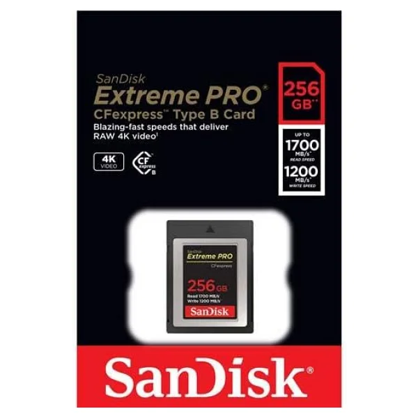 SanDisk 256GB Extreme PRO CFexpress Type B Hafıza Kartı - Görsel 2