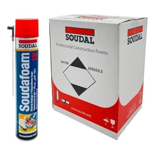 Soudal Soudafoam 1K Poliüretan Montaj Köpük 600 gr. - 12'li Paket - Görsel 5