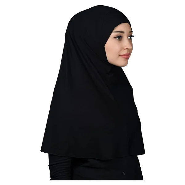 Altobeh Hazır Türban Pratik Eşarp Tesettür Hijab - Namaz Örtüsü (XL), Siyah - Görsel 2