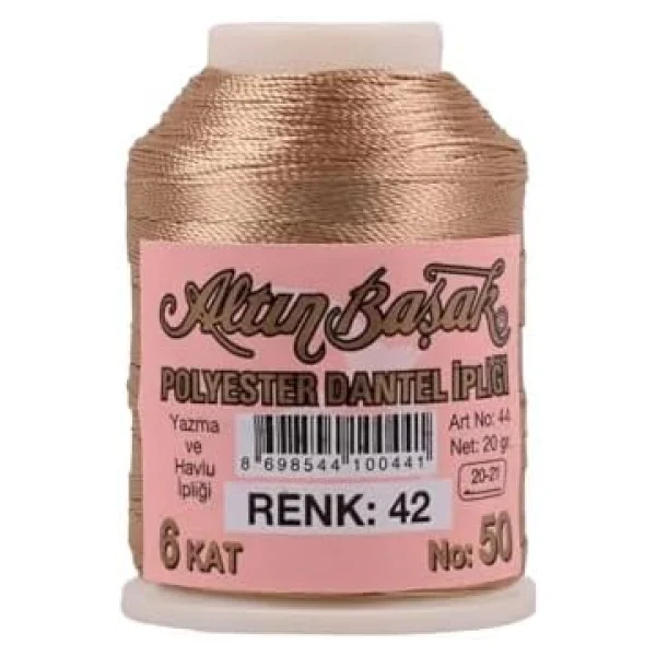 3 Adet Altınbaşak Oya Ve Dantel İpi 20 Gr - Royaleks - No: 042 - Görsel 7
