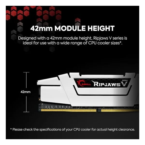 G.Skill Ripjaws V 32 GB (2x16) 4000 MHz Cl18 F4-4000c18d-32gvk DDR4 RAM - Görsel 8