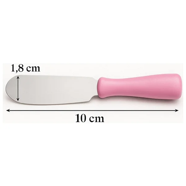 6'lı Paslanmaz Çelik Mini Kahvaltı, Tereyağı Ve Krem Sürme Bıçağı Seti - Yayma Ve Süsleme İçin Pratik Mutfak Bıçağı Takımı (Pembe) - Görsel 4