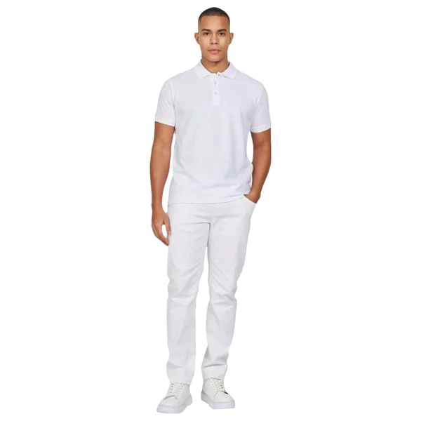 Altınyıldız Classıcs Slim Fit Dar Kesim Polo Yaka %100 Pamuk Kısa Kollu Tişört, Renk Beyaz, Beden XL - Görsel 2