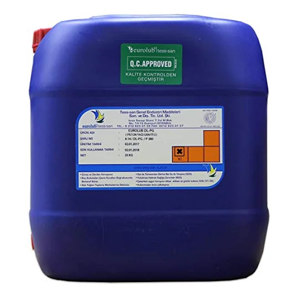 Eurolub Dl-Pg 25 Kg Piston Yağı - Görsel 6