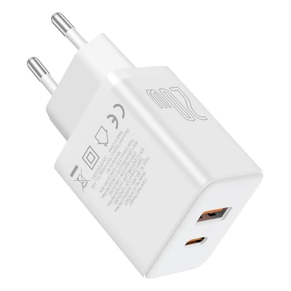 Baseus Cube 20 W Beyaz Hızlı Şarj Adaptörü - Görsel 3