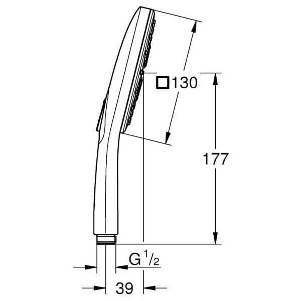 Grohe Rainshower SmartActive 130 Cube 26582DA0 Warm Sunset Duş Başlığı - Görsel 5