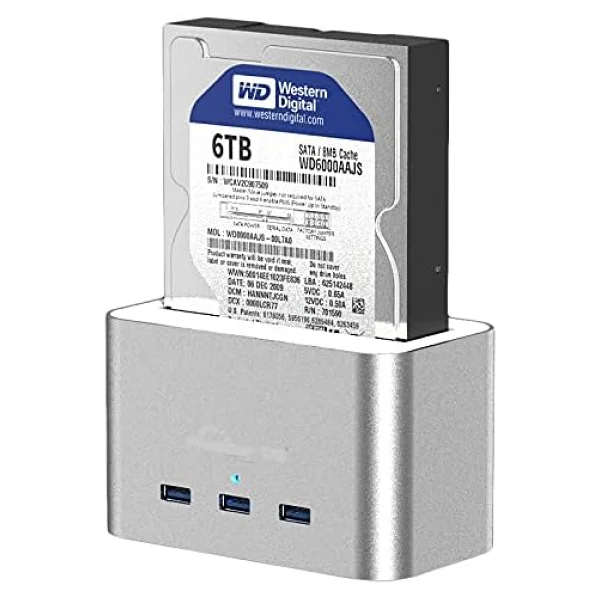 Codegen Alüminyum Usb3.0 3.5-2.5 HDD Sata 3 Port USB Hub Dock İstasyonu - Görsel 5