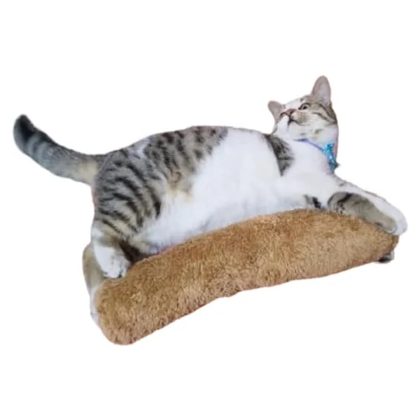Tineke Kedi Otlu 30 Cm Kahverengi Uyku Sarılma Oyuncağı - Görsel 2