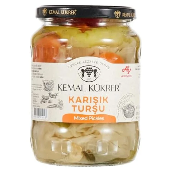 Kemal Kükrer Karışık Turşu Cam Kavanoz 650 gr - Görsel 4