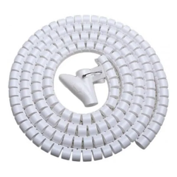 Spiral Kablo Toplayıcı Kablo Kanalı Kablo Düzenleyici Çapı 20mm Beyaz 1.5m - Görsel 2