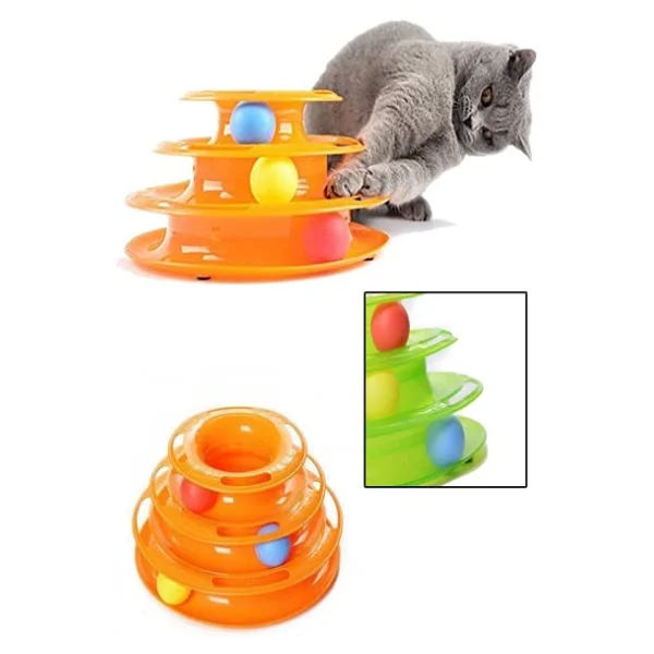 3 Katlı Kedi Oyuncağı - Tower Of Tracks - Görsel 4