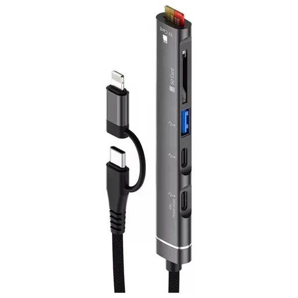 Coverzone Type-C Hub Ethernet Hdmi USB Aktarım Hızı USB C Hub 5 İn 1 USB Çoğaltıcı Hub C Rj45+ 4K Hdmı Uyumlu + 2 USB + 87w Pd Adaptörü Macbooc iPhone 15 Uyumlu - Görsel 6