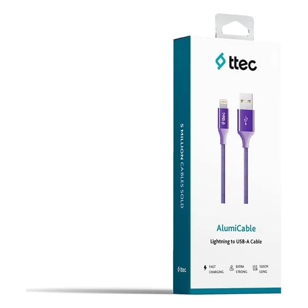 Ttec Alumicable 2dk16mr Mor 1.2 M USB To Lightning Şarj Kablosu - Görsel 6