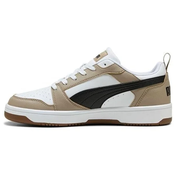 Puma Rebound V6 Low 392328-52 Beyaz-Siyah-Kahverengi Spor Ayakkabı - Görsel 2